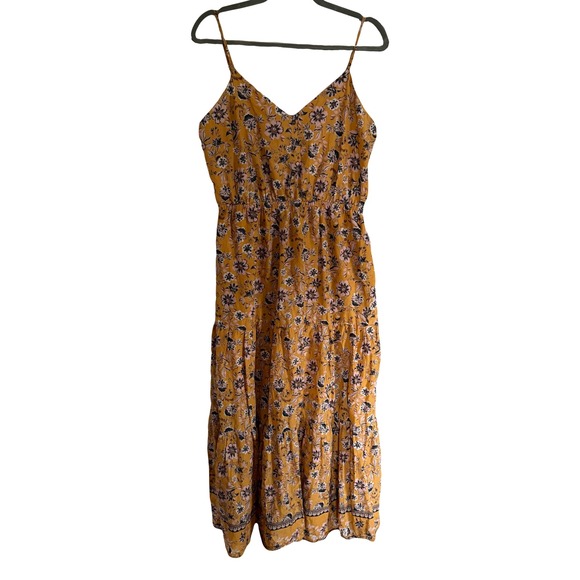 EVEREVE Collette Yellow Floral Boho‎ Maxi Dress Size XL - Picture 2 of 6